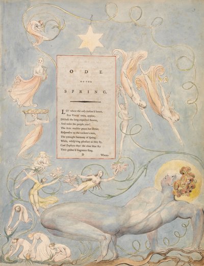The Poems of Thomas Gray, Design 3, Ode on the Spring by William Blake